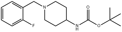 tert-Butyl 1-(2-fluorobenzyl)piperidin-4-ylcarbamate Structure