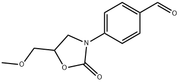 Benzaldehyde, 4-[5-(methoxymethyl)-2-oxo-3-oxazolidinyl]- Structure