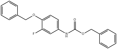 Carbamic acid, [3-fluoro-4-(phenylmethoxy)phenyl]-, phenylmethyl ester Structure