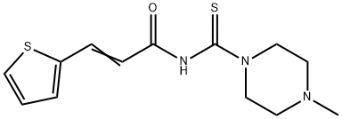N-[(4-methyl-1-piperazinyl)carbonothioyl]-3-(2-thienyl)acrylamide Structure