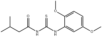 N-{[(2,5-dimethoxyphenyl)amino]carbonothioyl}-3-methylbutanamide Structure