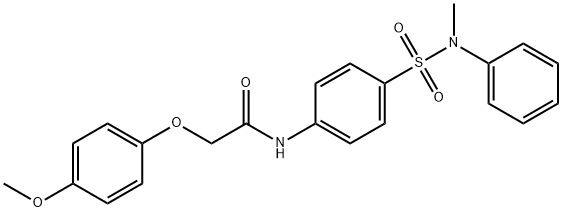 2-(4-methoxyphenoxy)-N-(4-{[methyl(phenyl)amino]sulfonyl}phenyl)acetamide 구조식 이미지