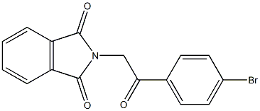 1H-Isoindole-1,3(2H)-dione,2-[2-(4-bromophenyl)-2-oxoethyl]- Structure