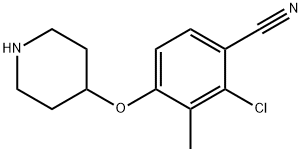 Benzonitrile, 2-chloro-3-methyl-4-(4-piperidinyloxy)- 구조식 이미지