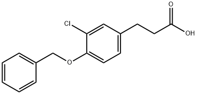 Benzenepropanoic acid, 3-chloro-4-(phenylmethoxy)- Structure