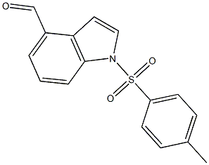 1H-Indole-4-carboxaldehyde, 1-[(4-methylphenyl)sulfonyl]- 구조식 이미지