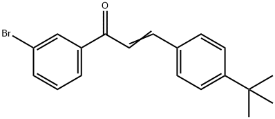 (2E)-1-(3-bromophenyl)-3-(4-tert-butylphenyl)prop-2-en-1-one 구조식 이미지