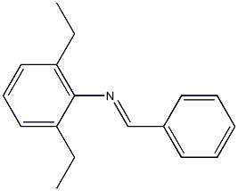 Benzenamine, 2,6-diethyl-N-(phenylmethylene)- Structure