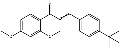 (2E)-3-(4-tert-butylphenyl)-1-(2,4-dimethoxyphenyl)prop-2-en-1-one 구조식 이미지