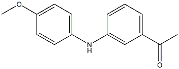 Ethanone, 1-[3-[(4-methoxyphenyl)amino]phenyl]- Structure