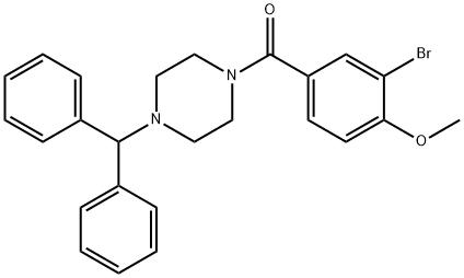 1-(3-bromo-4-methoxybenzoyl)-4-(diphenylmethyl)piperazine Structure