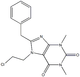 7-(2-Chloro ethyl)-8-Benzyl Theophylline 구조식 이미지