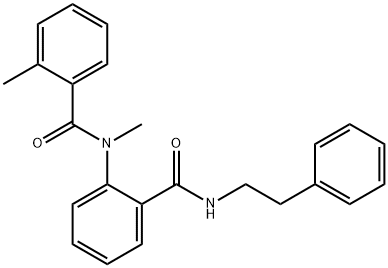 N,2-dimethyl-N-(2-{[(2-phenylethyl)amino]carbonyl}phenyl)benzamide 구조식 이미지