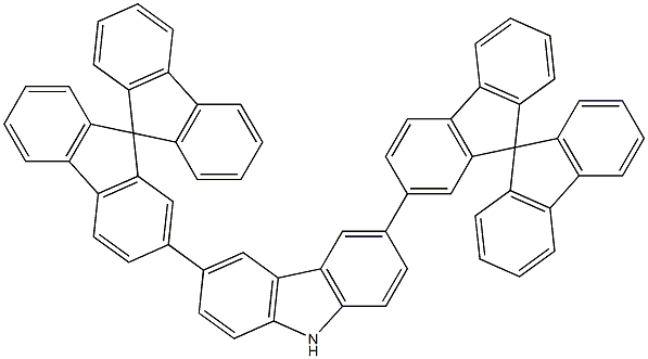 9H-Carbazole, 3,6-bis(9,9'-spirobi[9H-fluoren]-2-yl)- Structure