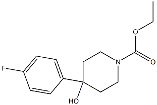 Ethyl 4-(4-fluorophenyl)-4-hydroxypiperidine-1-carboxylate 구조식 이미지