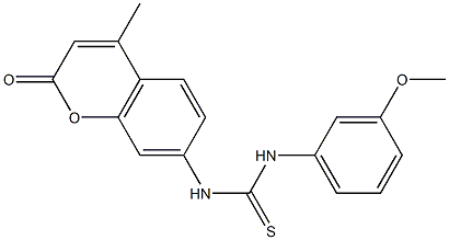 1-(3-methoxyphenyl)-3-(4-methyl-2-oxochromen-7-yl)thiourea Structure