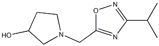 3-Pyrrolidinol, 1-[[3-(1-methylethyl)-1,2,4-oxadiazol-5-yl]methyl]- 구조식 이미지