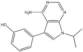 Phenol, 3-[4-amino-7-(1-methylethyl)-7H-pyrrolo[2,3-d]pyrimidin-5-yl]- Structure