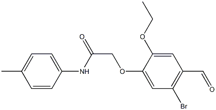 2-(5-bromo-2-ethoxy-4-formylphenoxy)-N-(4-methylphenyl)acetamide Structure