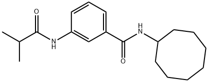 N-cyclooctyl-3-(2-methylpropanoylamino)benzamide 구조식 이미지