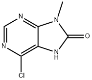 6-Chloro-9-methyl-7H-purin-8(9H)-one 구조식 이미지