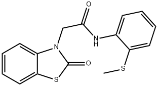 N-[2-(methylsulfanyl)phenyl]-2-(2-oxo-1,3-benzothiazol-3(2H)-yl)acetamide Structure