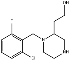 2-[1-(2-chloro-6-fluorobenzyl)-2-piperazinyl]ethanol 구조식 이미지