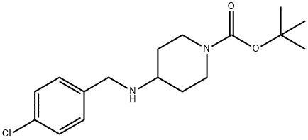 tert-Butyl 4-(4-chlorobenzylamino)piperidine-1-carboxylate Structure