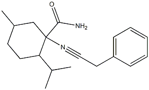 N-P-BENZENEACETONITRILEMENTHANECARBOXAMIDE Structure