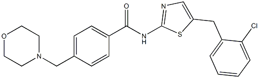 N-[5-[(2-chlorophenyl)methyl]-1,3-thiazol-2-yl]-4-(morpholin-4-ylmethyl)benzamide Structure