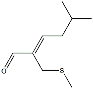 5-METHYL-2-(METHYLTHIOMETHYL)-2-HEXENAL Structure