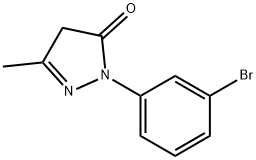 1-(3-bromophenyl)-3-methyl-1H-pyrazol-5(4H)-one 구조식 이미지
