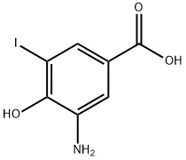 3-Amino-4-hydroxy-5-iodo-benzoic acid Structure