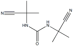 Urea,N,N'-bis(1-cyano-1-methylethyl)- Structure