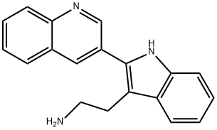 2-[2-(quinolin-3-yl)-1H-indol-3-yl]ethan-1-amine 구조식 이미지