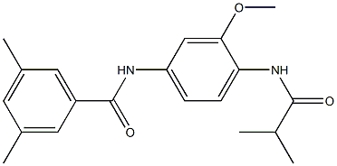 N-[3-methoxy-4-(2-methylpropanoylamino)phenyl]-3,5-dimethylbenzamide Structure