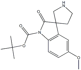 tert-Butyl 5-methoxy-2-oxospiro[indoline-3,3-pyrrolidine]-1-carboxylate 구조식 이미지