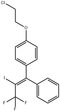 1-(2-chloroethoxy)-4-(3,3,3-trifluoro-2-iodo-1-phenylprop-1-en-1-yl)benzene Structure