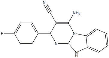 4-amino-2-(4-fluorophenyl)-2,10-dihydropyrimido[1,2-a]benzimidazole-3-carbonitrile Structure