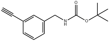 tert-Butyl 3-ethynylbenzylcarbamate 구조식 이미지