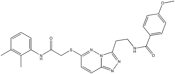 N-[2-[6-[2-(2,3-dimethylanilino)-2-oxoethyl]sulfanyl-[1,2,4]triazolo[4,3-b]pyridazin-3-yl]ethyl]-4-methoxybenzamide Structure