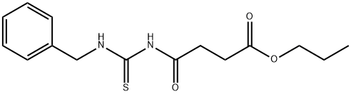 propyl 4-{[(benzylamino)carbonothioyl]amino}-4-oxobutanoate 구조식 이미지