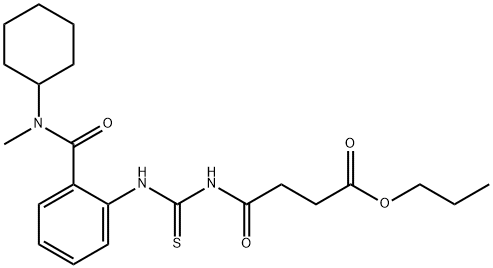 propyl 4-({[(2-{[cyclohexyl(methyl)amino]carbonyl}phenyl)amino]carbonothioyl}amino)-4-oxobutanoate 구조식 이미지