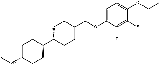 1-Ethoxy-4-[[(trans,trans)-4'-ethyl[1,1'-bicyclohexyl]-4-yl]methoxy]-2,3-difluorobenzene 구조식 이미지