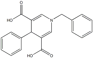 3,5-Pyridinedicarboxylic acid, 1,4-dihydro-4-phenyl-1-(phenylmethyl)- 구조식 이미지