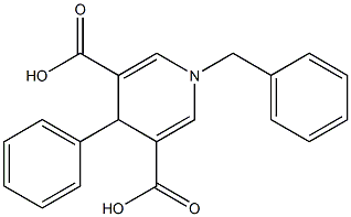 3,5-Pyridinedicarboxylic acid, 1,4-dihydro-4-phenyl-1-(phenylmethyl)- Structure