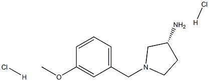 (R)-1-(3-Methoxybenzyl)pyrrolidin-3-amine dihydrochloride 구조식 이미지