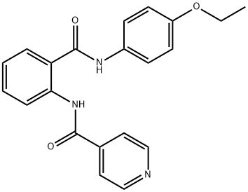 N-(2-{[(4-ethoxyphenyl)amino]carbonyl}phenyl)isonicotinamide 구조식 이미지