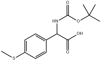 2-{[(tert-butoxy)carbonyl]amino}-2-[4-(methylsulfanyl)phenyl]acetic acid Structure