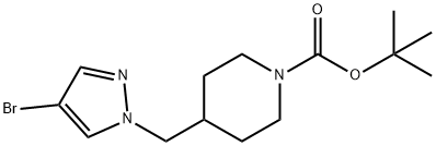 tert-butyl 4-[(4-bromo-1H-pyrazol-1-yl)methyl]piperidine-1-carboxylate Structure